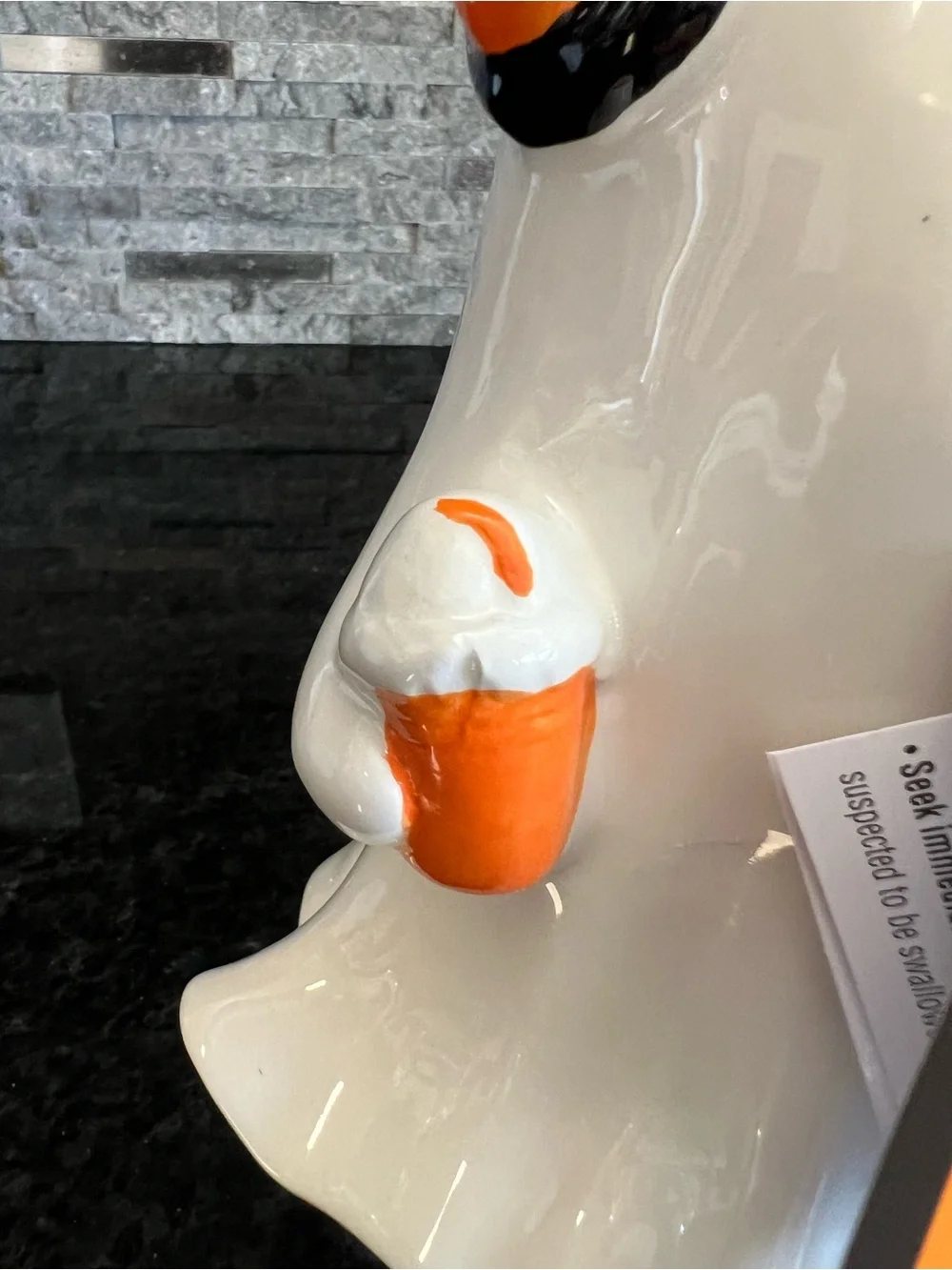GHOULISH LED Light Up Ceramic Ghost With Headphones, Coffee & Pumpkin